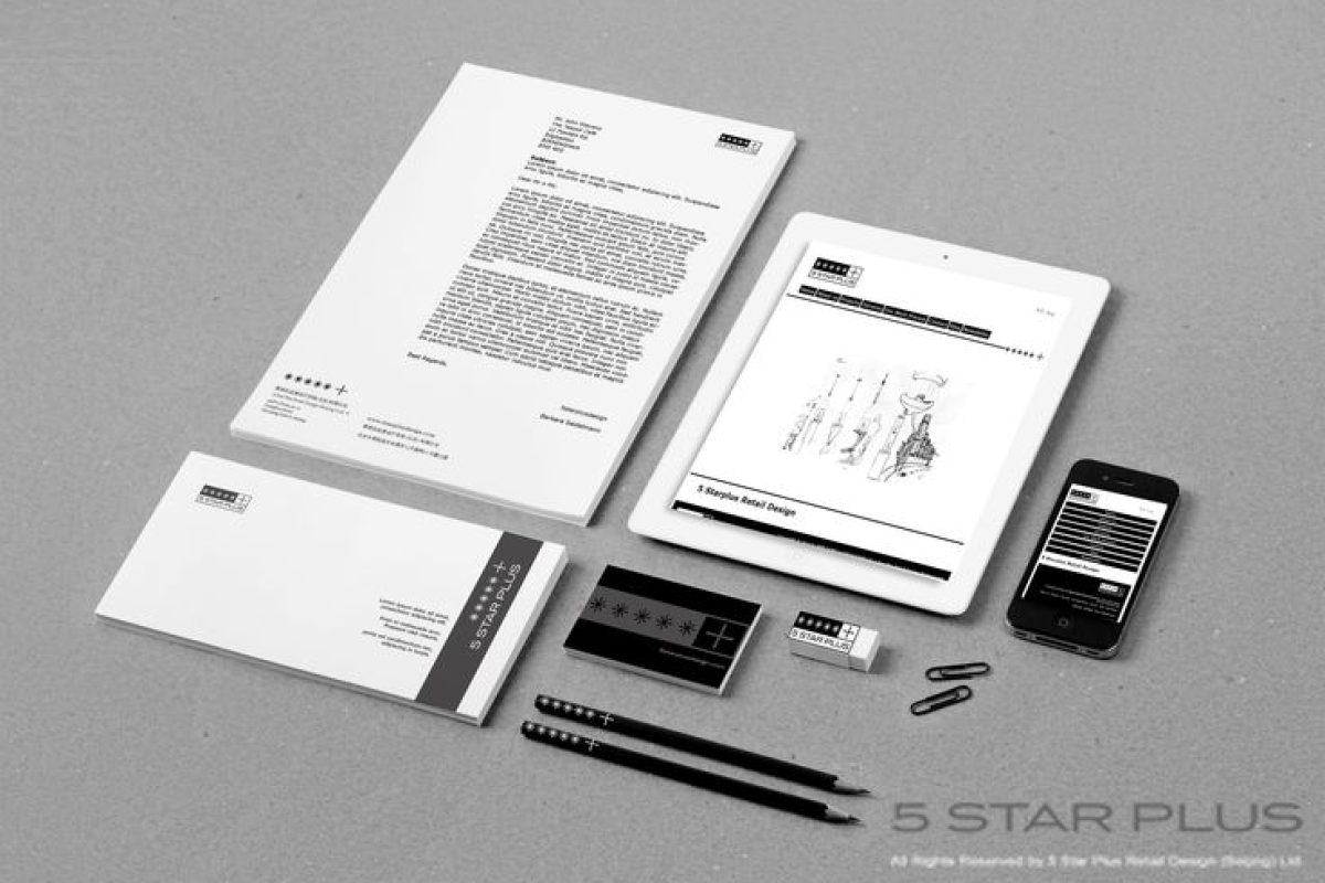 Visual Identity Design, 5 Star Plus Retail Design